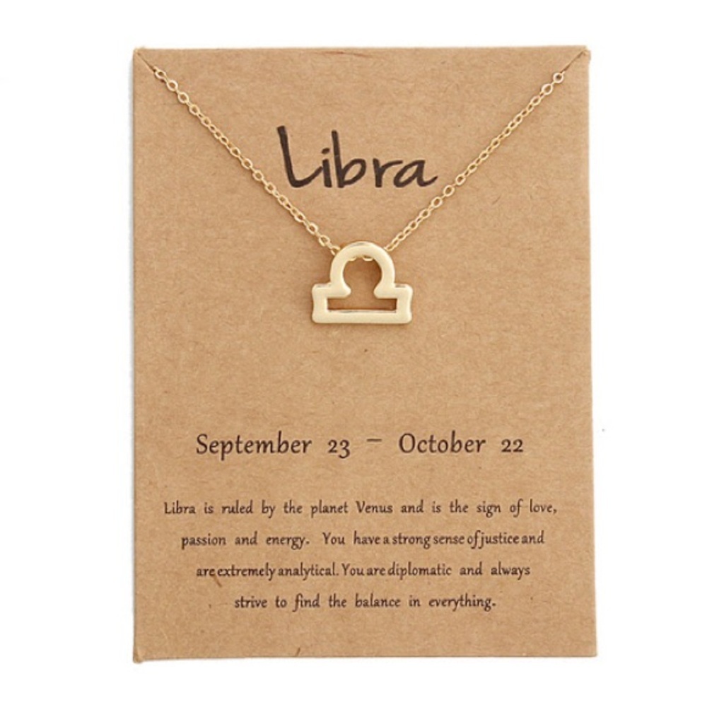 NWT Lucky Zodiac Sign Necklace - Libra